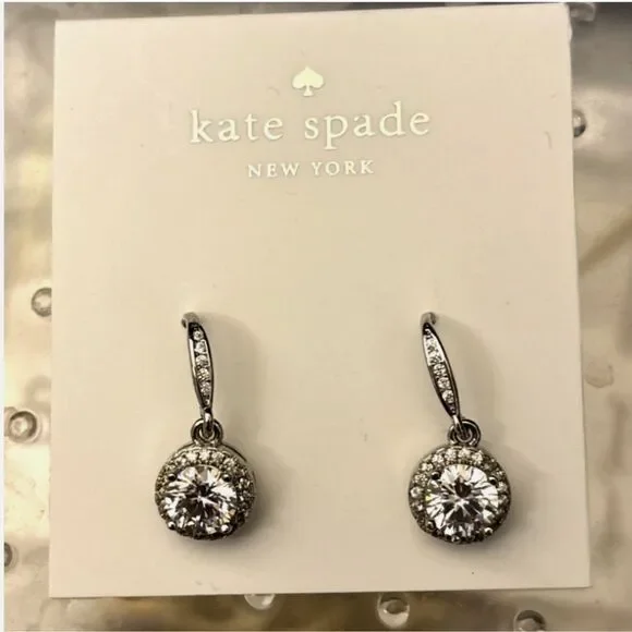 Kate Spade Sparkling Crystal Drop Earrings – Statement Glam! - Picture 1 of 3